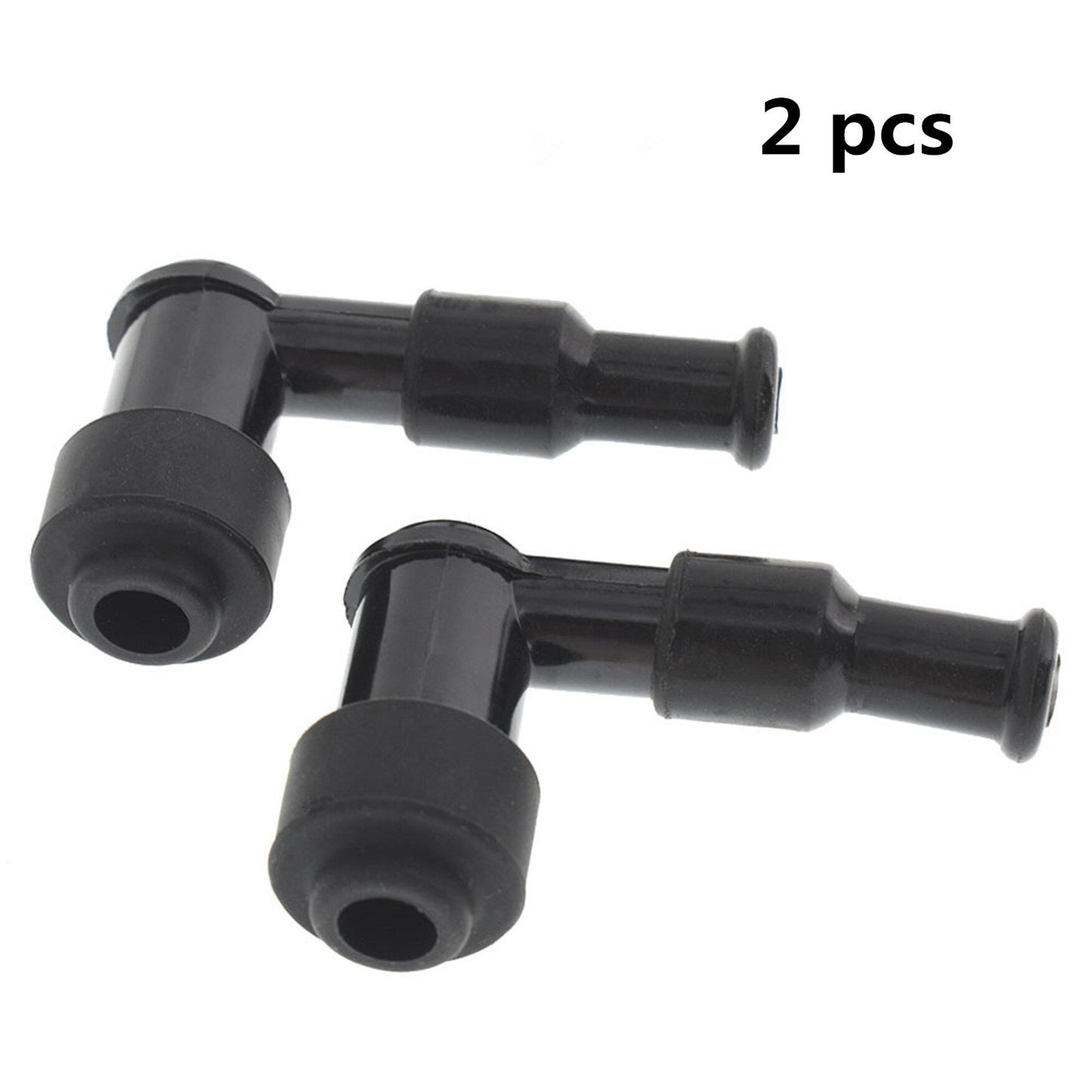 LABLT 2Pcs Motorcycle Spark Plug Cap Boot ATV Cover Resistor 90 Degree Spark Plug Cap