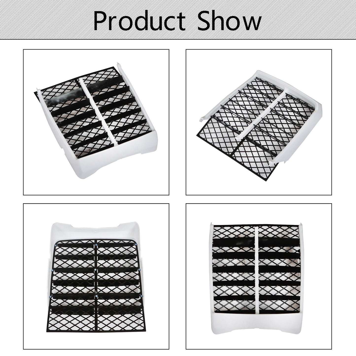 LABLT Motorcycle Gas Tank Left Right Side Wrap Covers w/ Grill Radiator Cover Plastic Kit Replacement for Yamaha Banshee 1987-2006 White