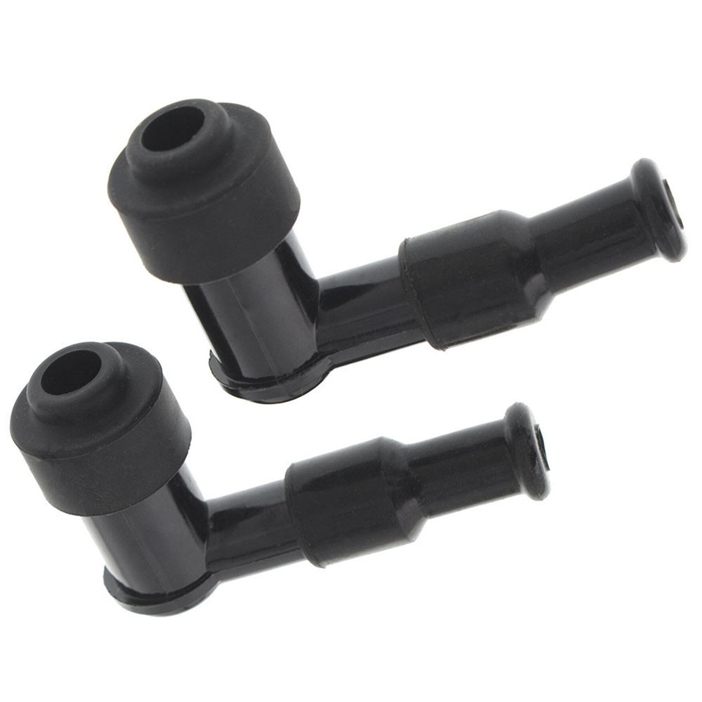 LABLT 2Pcs Motorcycle Spark Plug Cap Boot ATV Cover Resistor 90 Degree Spark Plug Cap