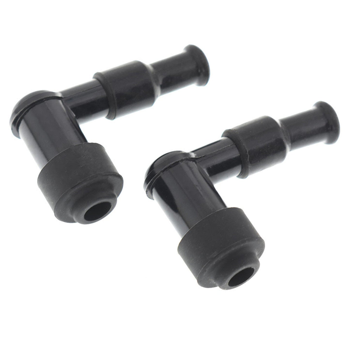 LABLT 2Pcs Motorcycle Spark Plug Cap Boot ATV Cover Resistor 90 Degree Spark Plug Cap