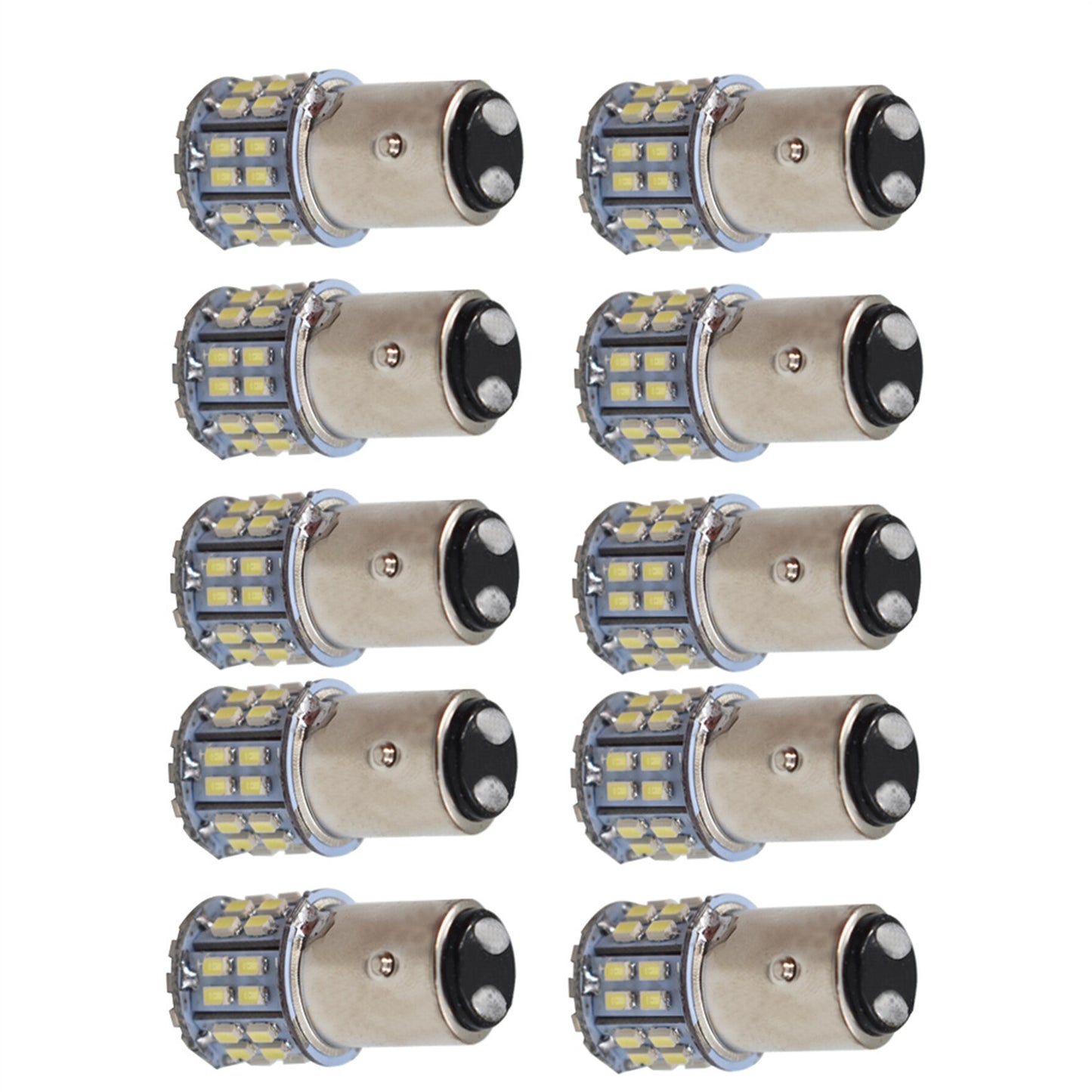 10pcs Super Bright 400LM 1157 BAY15D 7528 1016 1034 50-SMD 1206 6000K White LED Bulbs Car Rear Turn Signal Lights Interior RV Camper Parking Light Bulb 12V