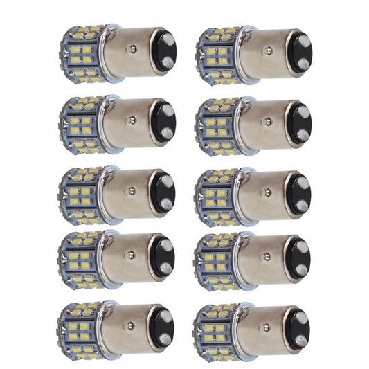 10pcs Super Bright 400LM 1157 BAY15D 7528 1016 1034 50-SMD 1206 6000K White LED Bulbs Car Rear Turn Signal Lights Interior RV Camper Parking Light Bulb 12V