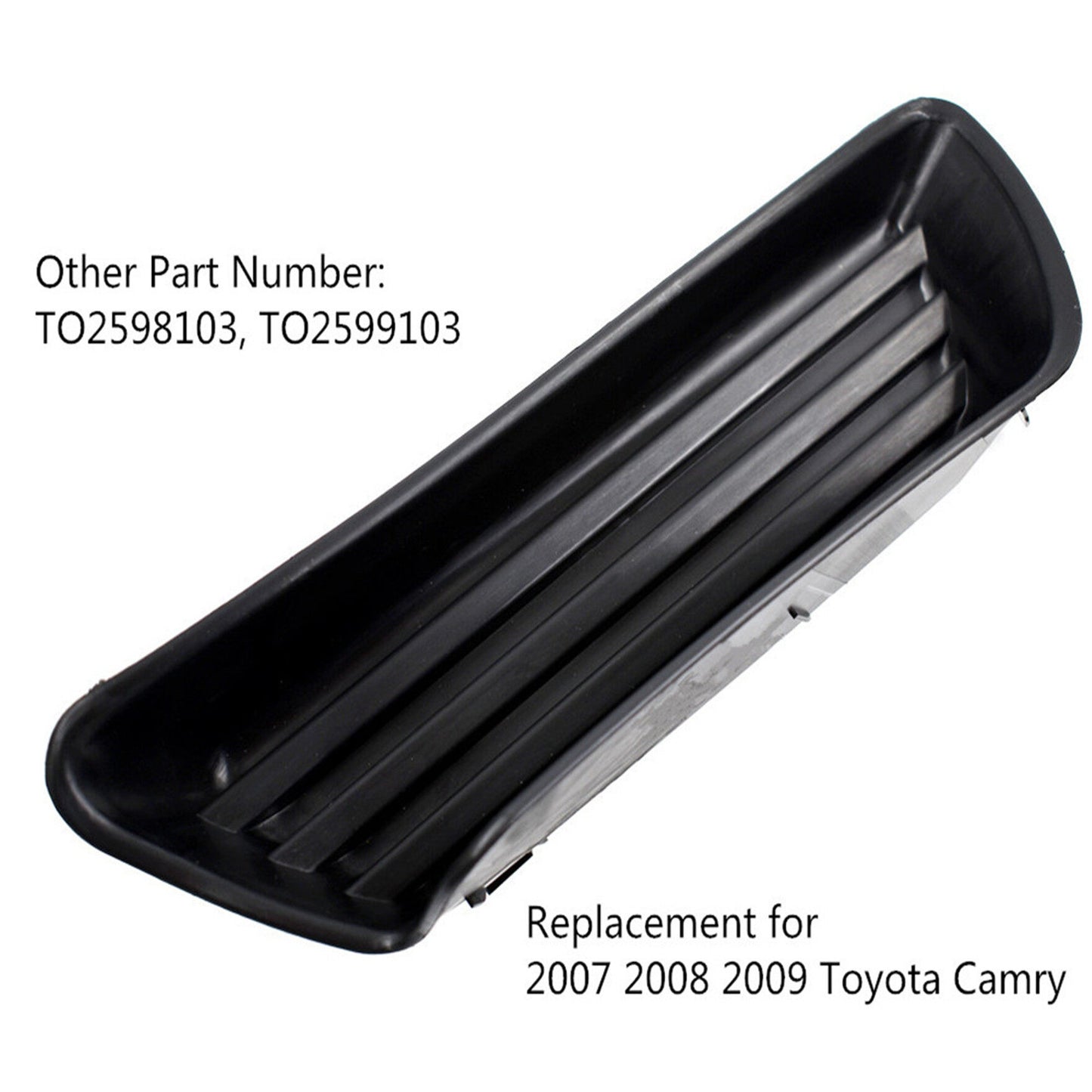 New Pair Set Fog Light Hole Cover Replacement for 07-09 Toyota Camry TO2598103 TO2599103