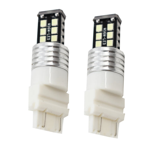 2 pcs High Power Ice Blue 3156 3157 15SMD Reverse Backup DRL Lights LED Bulbs Fit For Car Auto Brake Turn Signal Taillight DRL Backup Parking Light (Pack of 2)