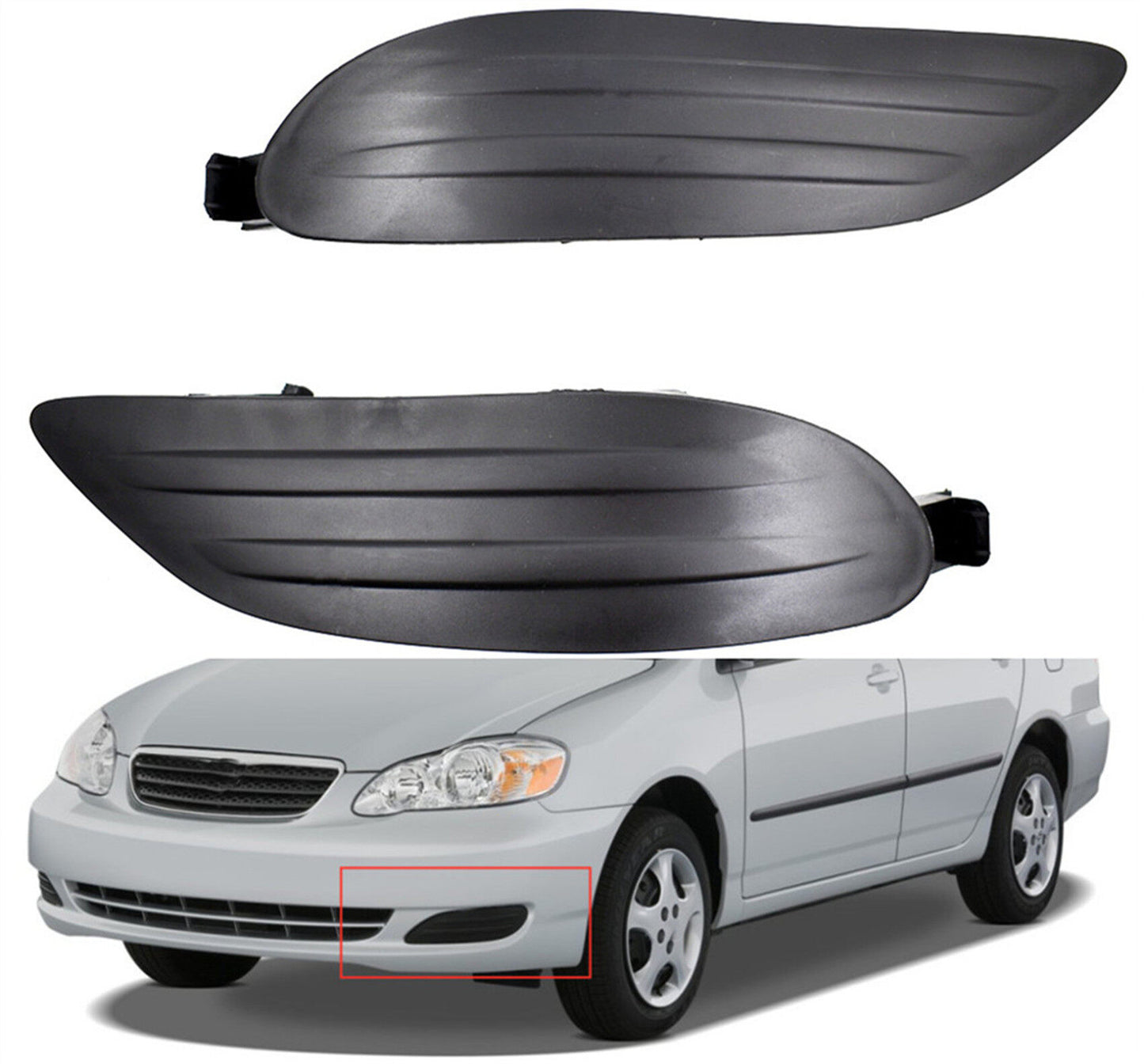 Fog Light Lamp Lens Grilles Covers Replacement Replacement for Toyota Corolla 52128-02200 52127-02170