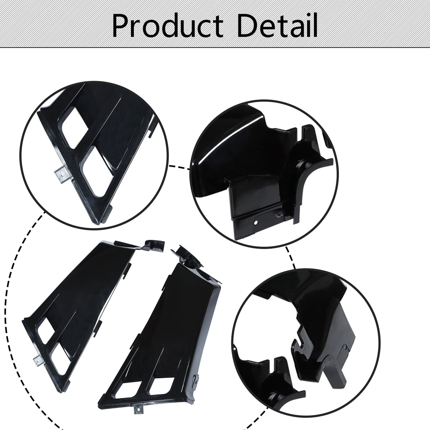 LABLT Motorcycle Gas Tank Left Right Side Wrap Covers w/ Grill Radiator Cover Plastic Kit Replacement for Yamaha Banshee 1987-2006 Black