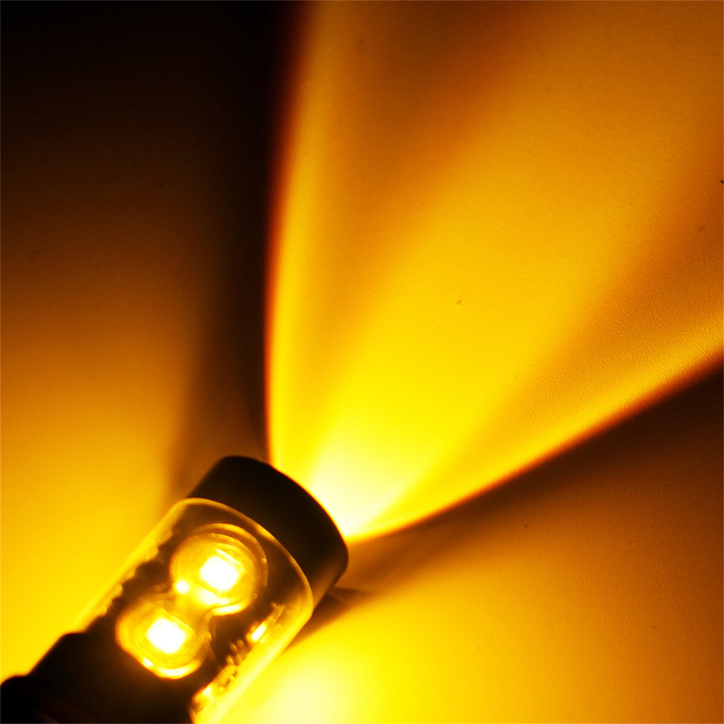 2 x 9006 HB4 LED Fog Lights Bulbs 50W Amber Orange 3000K Fog Light DRL Lamp Bulb