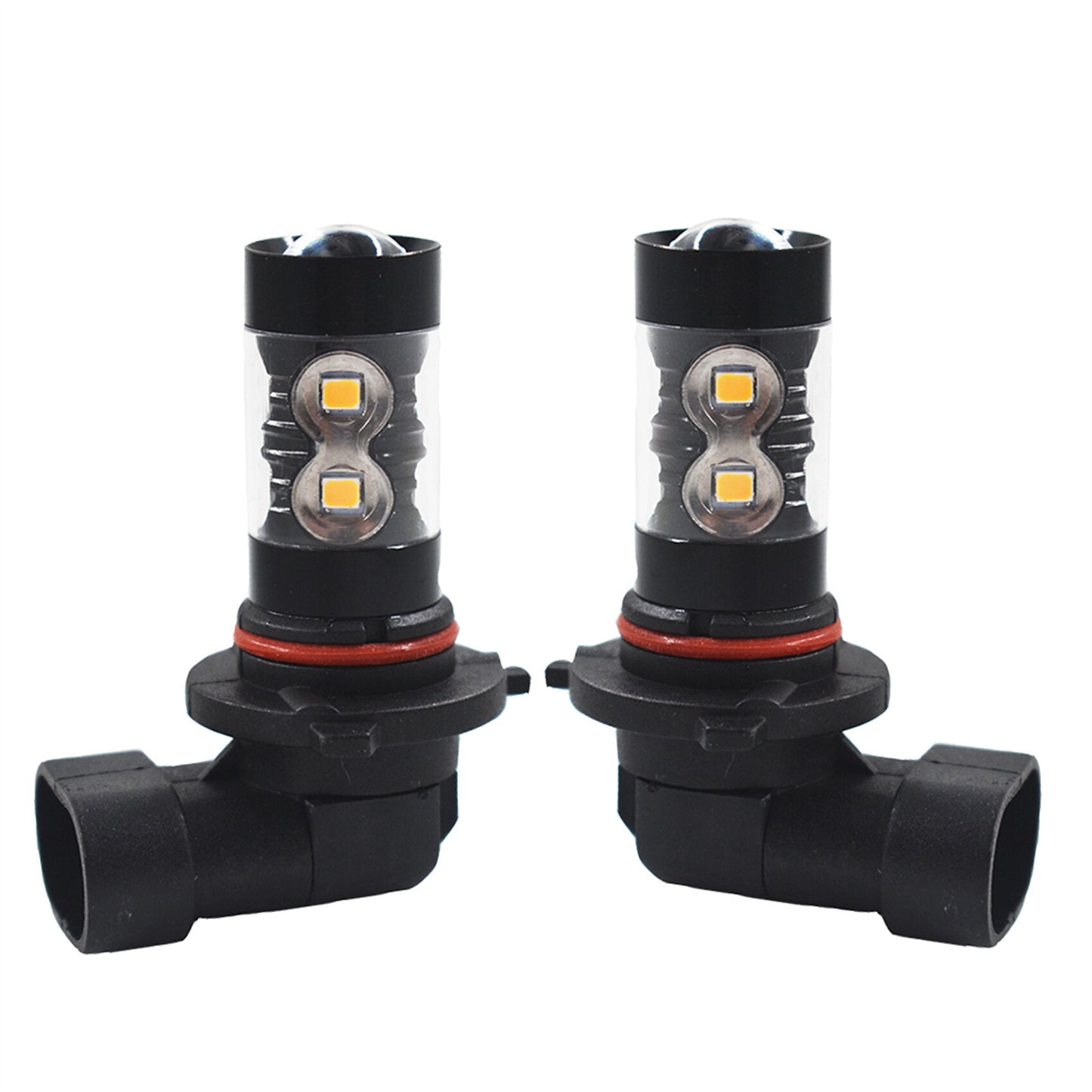 2 x 9006 HB4 LED Fog Lights Bulbs 50W Amber Orange 3000K Fog Light DRL Lamp Bulb