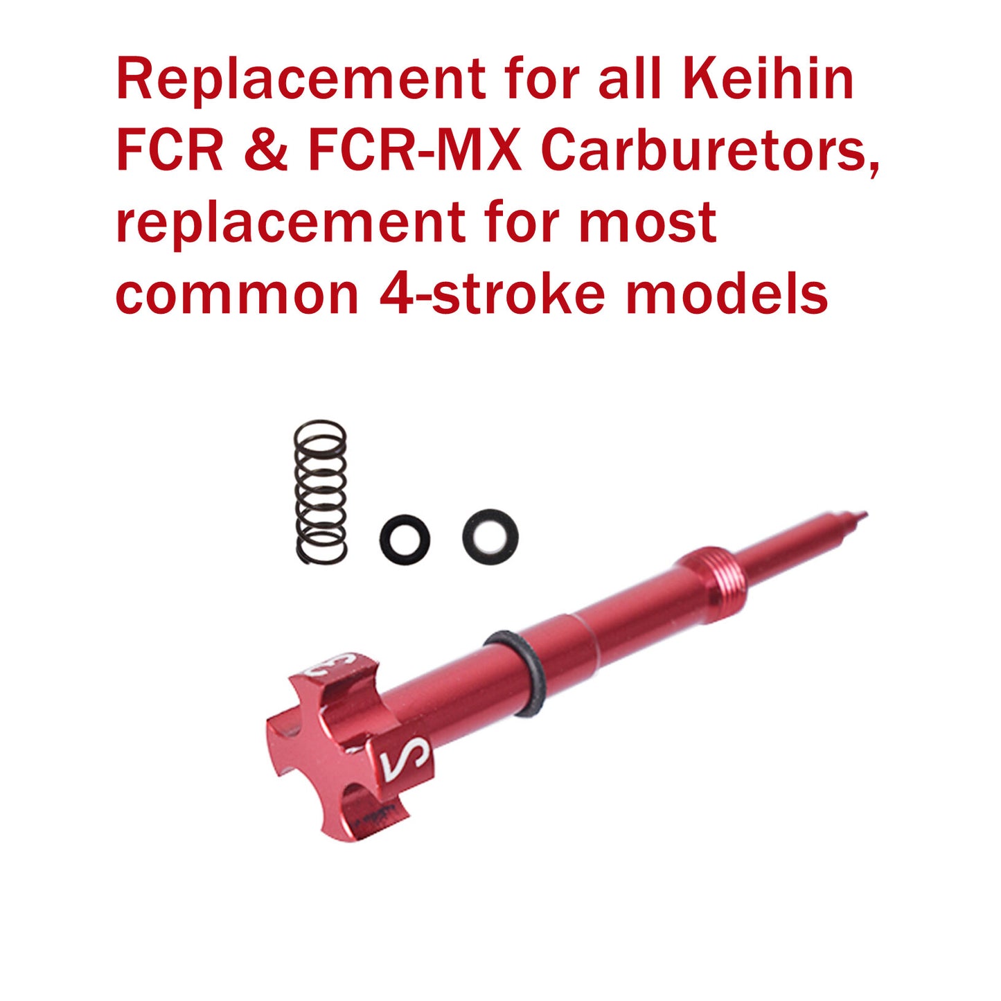 LABLT Universal Motorcycle Air Fuel Mixture Screw Replacement for Keihin FCR Carb Replacement for Yamaha Kawasaki Honda Suzuki Red