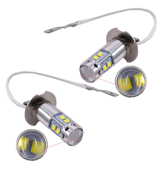 Pack of 2 Bulbs H3 6000K White 100W High Power LED Fog Light Driving Bulb DRL Fit for 2000-2004 Toyota Corolla