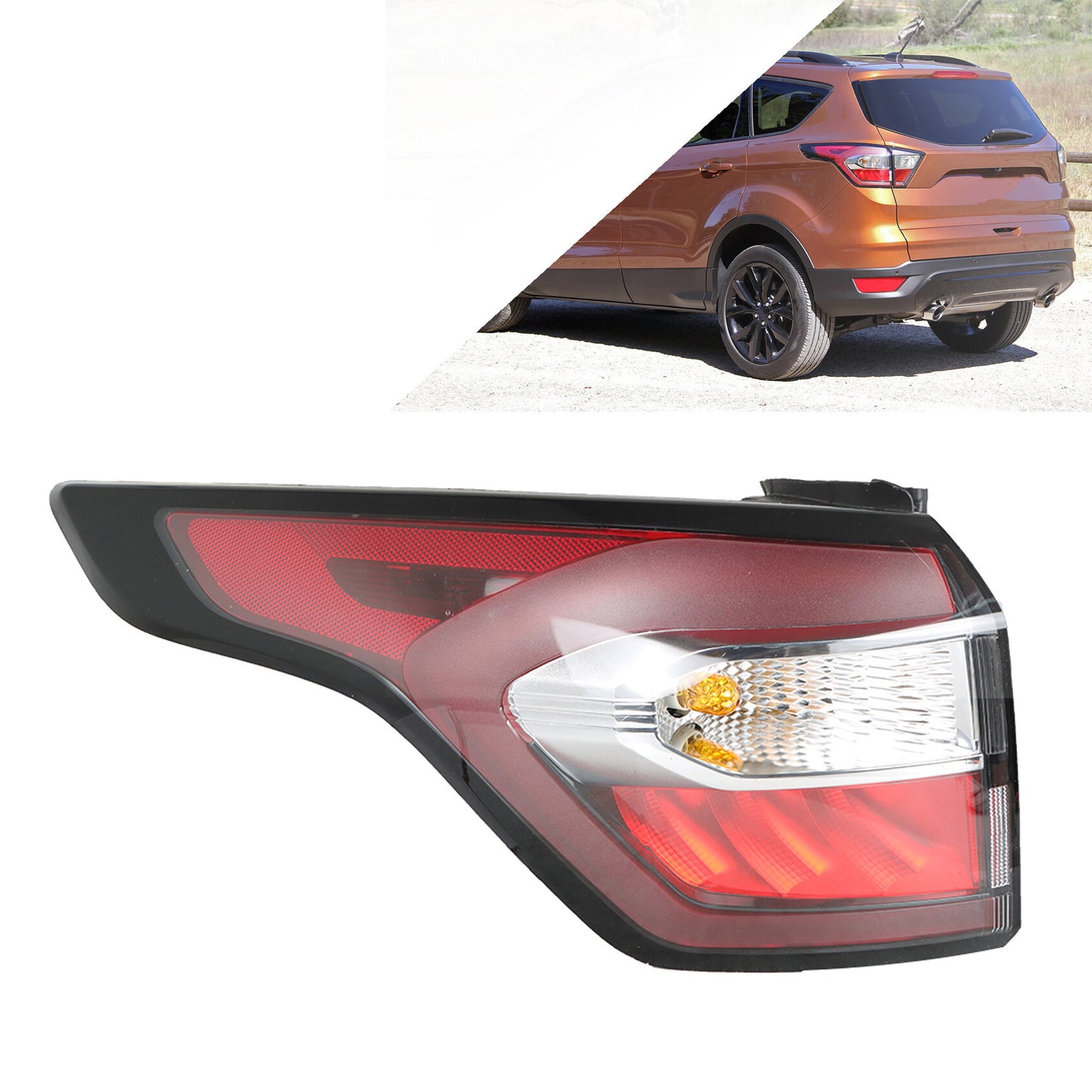 LABLT Rear Tail Light Assembly Taillight Replacement for Escape Kuga Left Side Rear Brake Lamp Assembly 2017 2018 2019 Brake Light Bulb