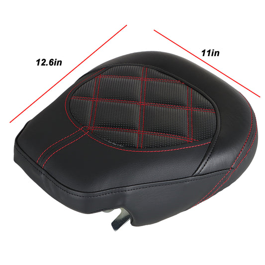 LABLT Motorcycle Complete Rider Passenger Seat Driver Seat Rider Pillion Replacement for 2009-2022 CVO Touring Road King Road Glide Street Glide Electra Glide FLTR BLK T08 Black Red
