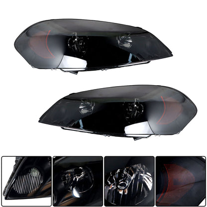 LABLT Headlights Assembly Replacement for 2006-2013 Impala, 2006 2007 Monte Carlo Black Housing Clear Lens Amber Reflector Left and Right Side