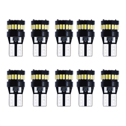 LABLT 10x Super Bright Canbus T10 194 168 LED Light Bulb 6000k Xenon White w5w 2825194 168 158 24SMD 2825