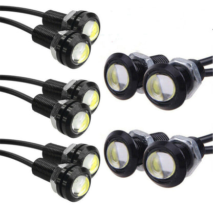 10X Amber Yellow 18mm Eagle Eye 9W LED Fog DRL Reverse Backup Light Car Motor