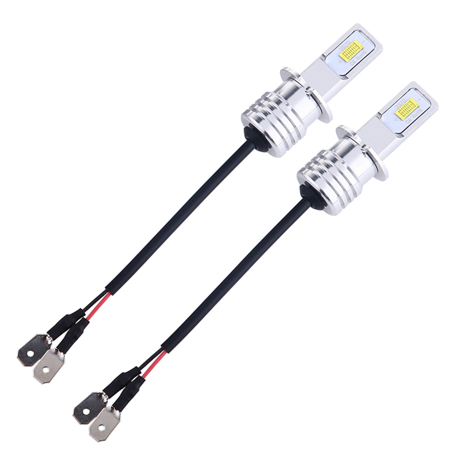 2X H3 6000K White 35W LED Headlamp Bulbs Kit Fog Driving Light