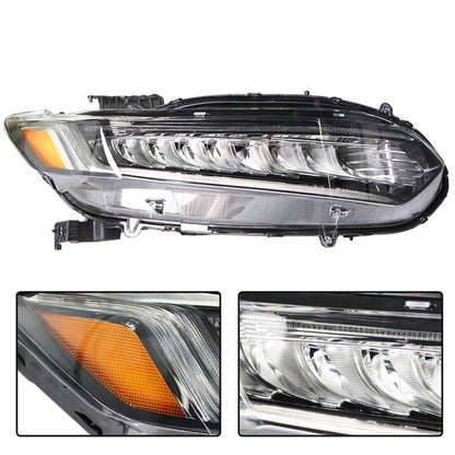 LABLT Headlights Replacement for 2018-2021 Honda Accord Full LED Headlight Headlamp Right Passenger Side