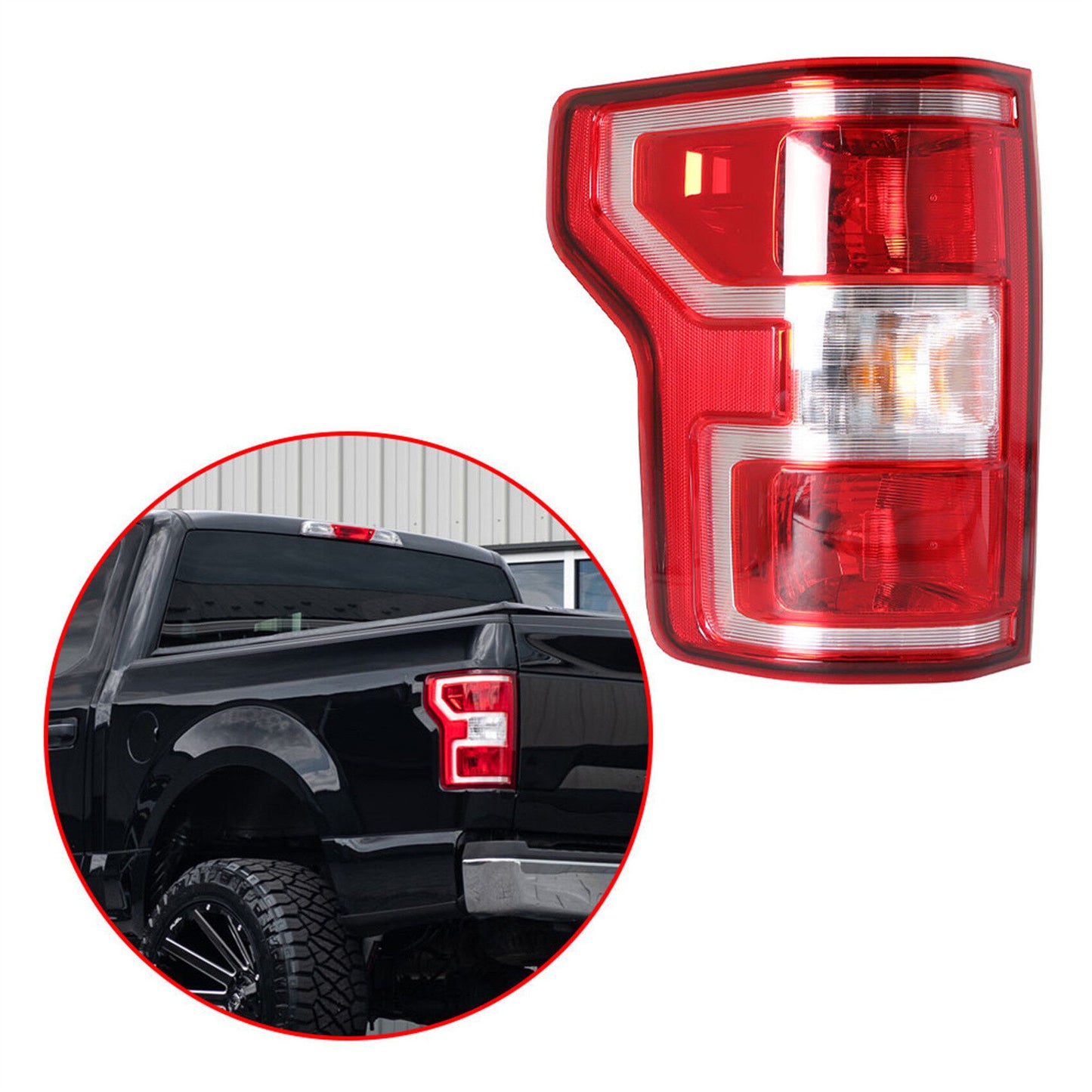 LABLT Tail Lights Rear Reverse Light Assembly Replacement for 2018 2019 2020 F150 JL3Z13405H Left Side Car Brake Light