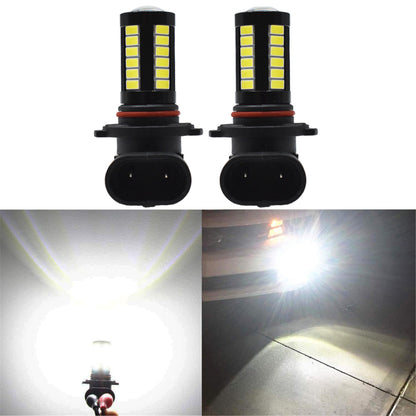 H10 9140 9145 LED Fog Light Bulbs DRL 2800 Lumens 5730 33-SMD Super Bright 6000K Xenon White