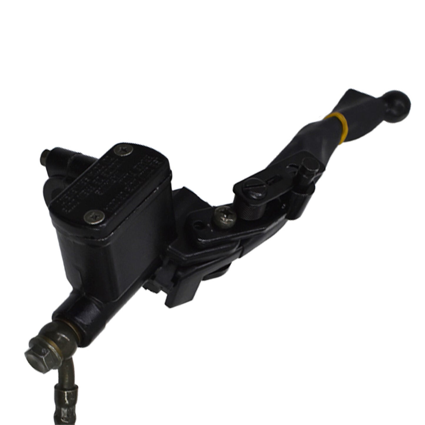 LABLT Motorcycle Hydraulic Rear Disc Brake Caliper Master Cylinder System w/ Pad Replacement for 150cc 250cc Quad Dirt Bike ATV