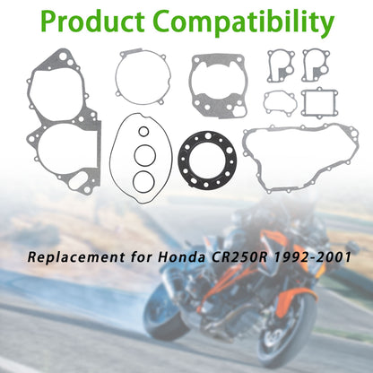 LABLT Gasket Kit Top and Bottom End Engine Gasket Kit Replacement for Honda CR250R 1992-2001