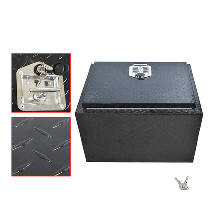 LABLT 24 Inch Aluminum Trailer Tongue Tool Box Replacement for Pickup Tool Box Trailer Storage Lock with Keys