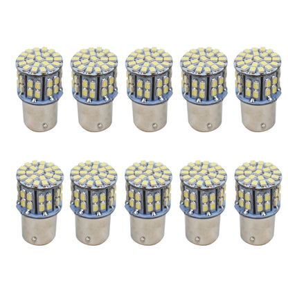 10pcs Super Bright 400LM 1157 BAY15D 7528 1016 1034 50-SMD 1206 6000K White LED Bulbs Car Rear Turn Signal Lights Interior RV Camper Parking Light Bulb 12V