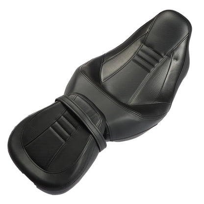 LABLT Motorcycle Complete Rider Passenger Seat Driver Seat Rider Pillion Replacement for 2009-2022 CVO Touring Road King Road Glide Street Glide Electra Glide FLTR BLK T08 Black