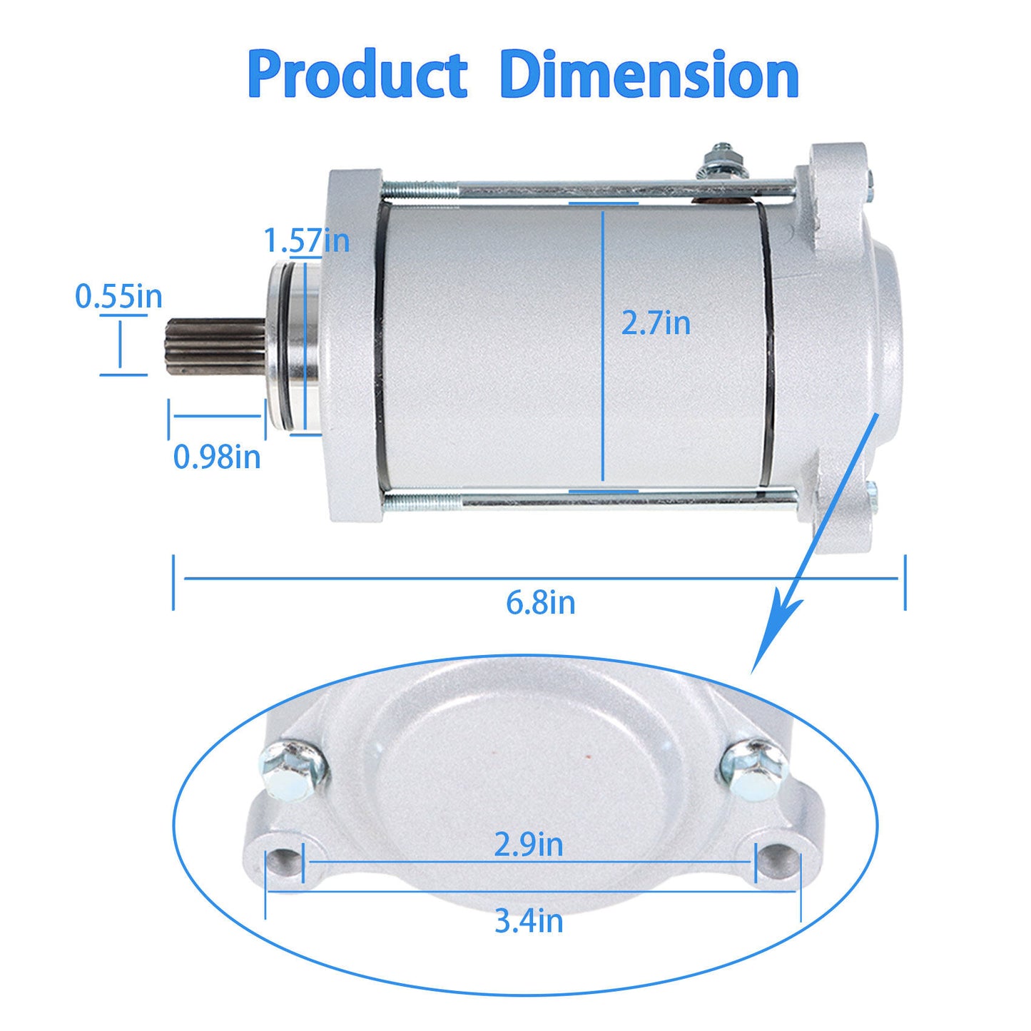 LABLT Starter Motorcycle Starter Replacement for Suzuki VL1500 VL 1500 VL1500B 1998-2004