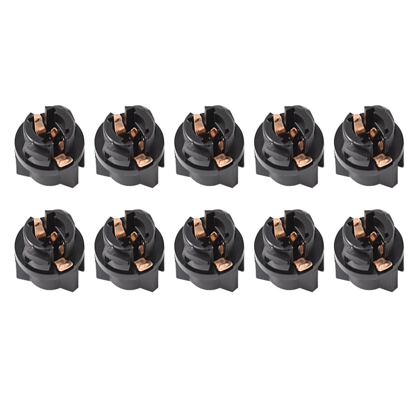 LABLT 10 Pieces T5 Twist Socket For Instrument Panel Cluster Plug Lamp Dash Light Bulb T5 17 18 27 37 58 70 73 74 79 85 86 206 207 286 306 307 308 406 407 2721