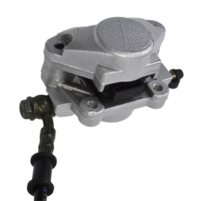 LABLT Motorcycle Hydraulic Rear Disc Brake Caliper Master Cylinder System w/ Pad Replacement for 150cc 250cc Quad Dirt Bike ATV