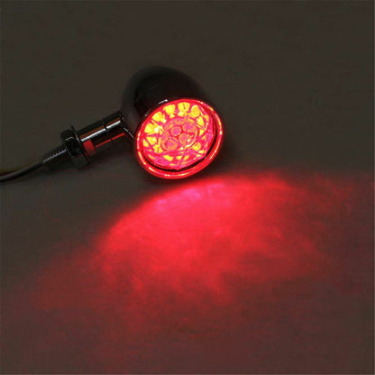 LABLT Diamond Lens Motorcycle LED Turn Signals Brake Running Tail Light Replacement for Dyna Road King Amber 12V