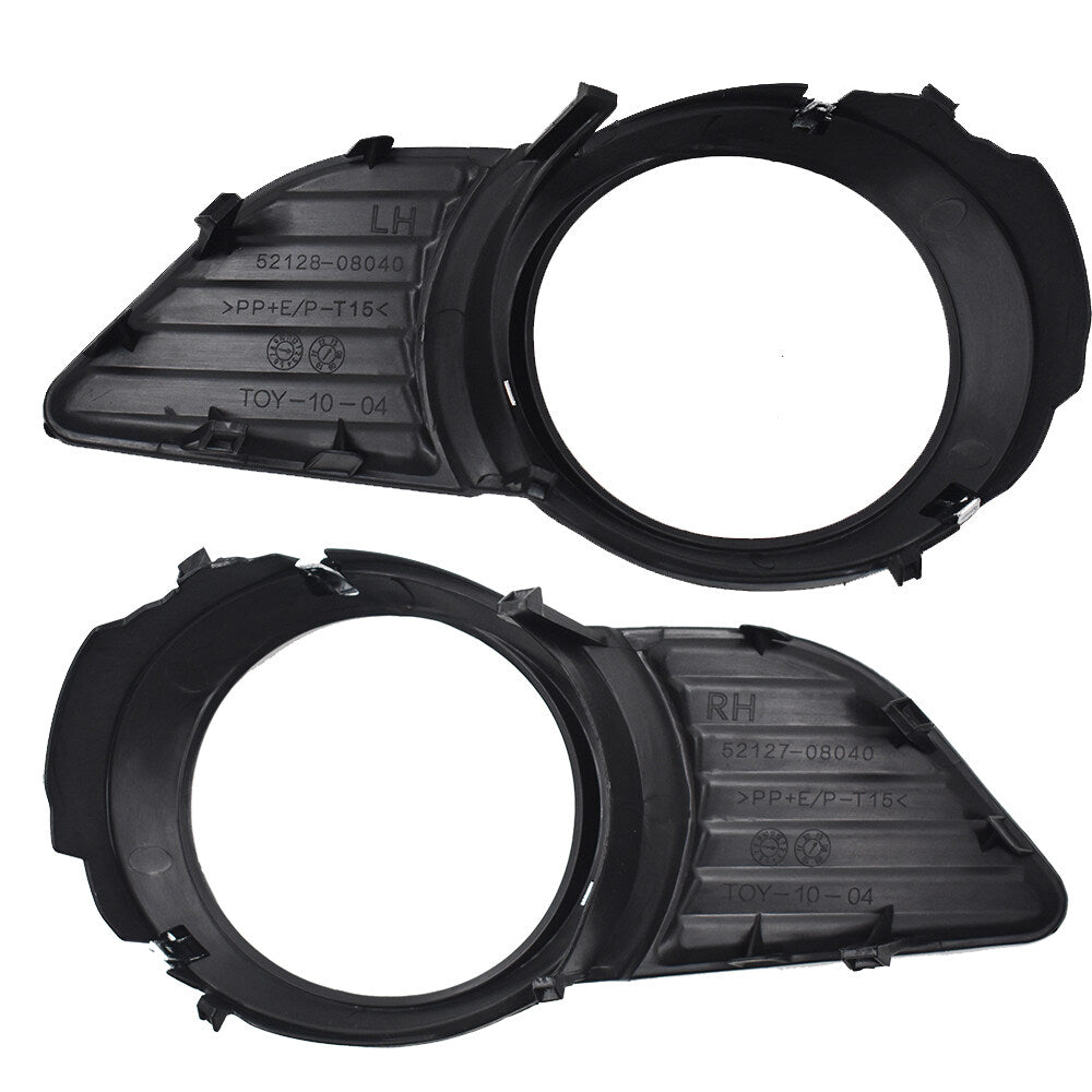 Pair Front Fog Light Lamps Frame Cover Trim Replacement for Toyota Sienna XLE LE 2011-2015