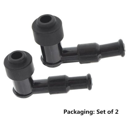 LABLT 2Pcs Motorcycle Spark Plug Cap Boot ATV Cover Resistor 90 Degree Spark Plug Cap
