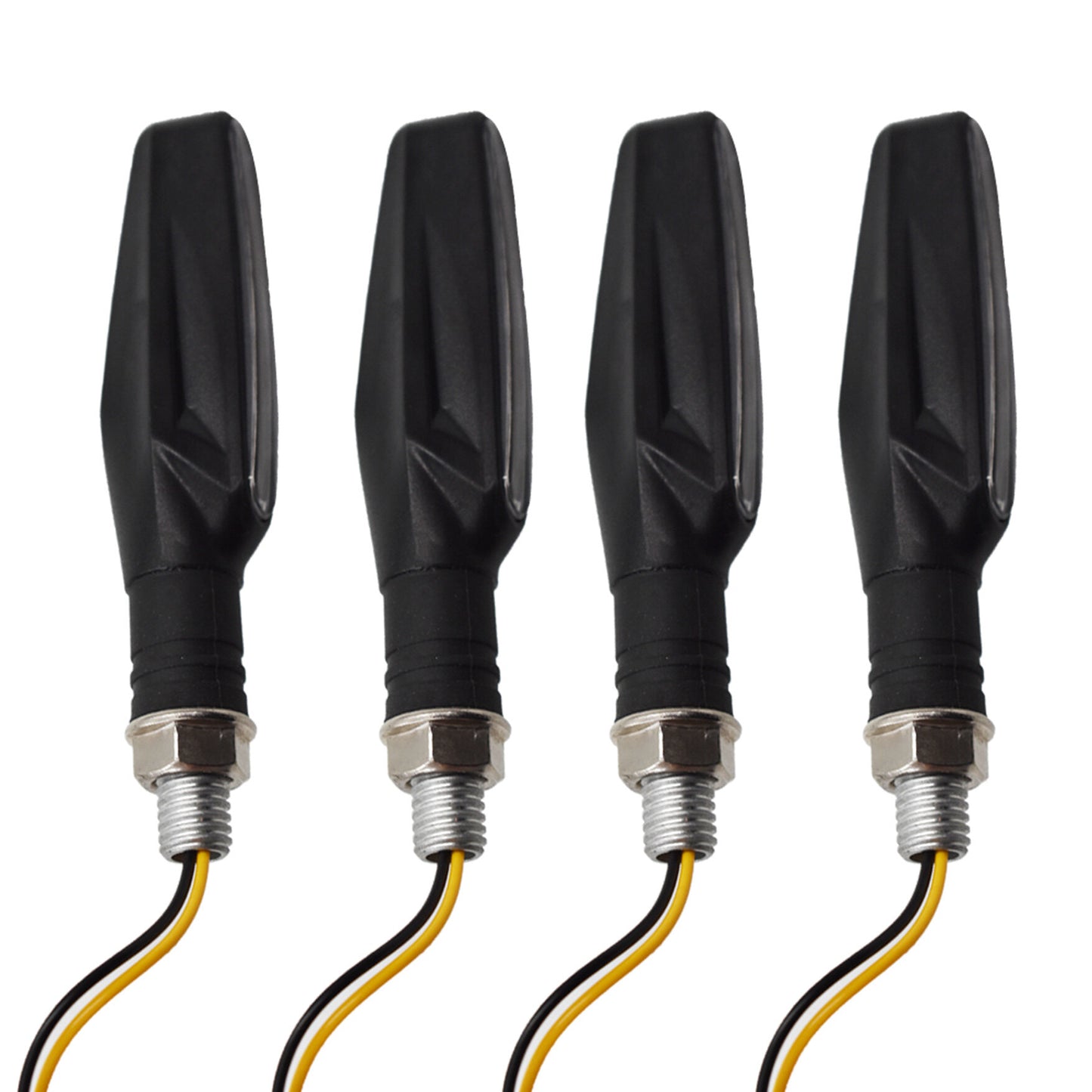 4pcs Universal Flowing Motorcycle LED Turn Signal Indicator Amber Light