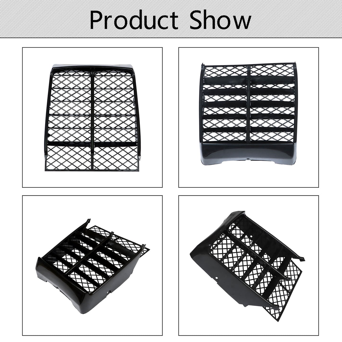 LABLT Motorcycle Gas Tank Left Right Side Wrap Covers w/ Grill Radiator Cover Plastic Kit Replacement for Yamaha Banshee 1987-2006 Black