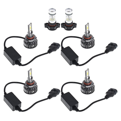 LABLT 6Pcs 9005 H11 H16/5202 LED Headlamp + Fog Lamp Bulb Combination Set Replacement for Chevy Suburban Tahoe 2007-2014