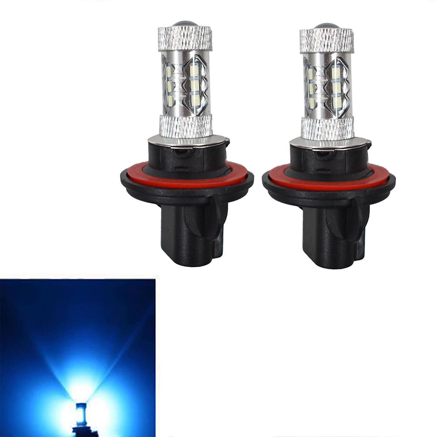 LABLT 2 Pack 8000K Blue HIGH Power 80W LED Headlights Bulbs Replacement for Honda Foreman 500 2005 2006 2007 2008 2009-2014