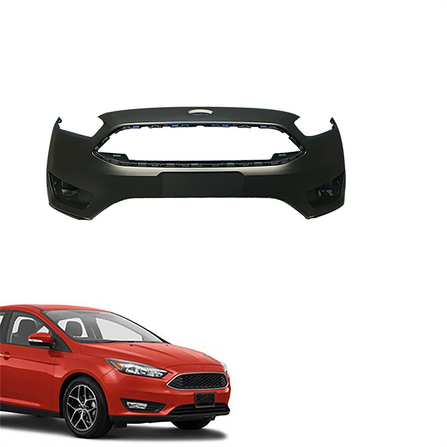 LABLT Front Bumper Cover Replacement for Ford Focus S Se Sel Titanium 2015 2016 2017 2018 with Tow Hook Hole 191275298770