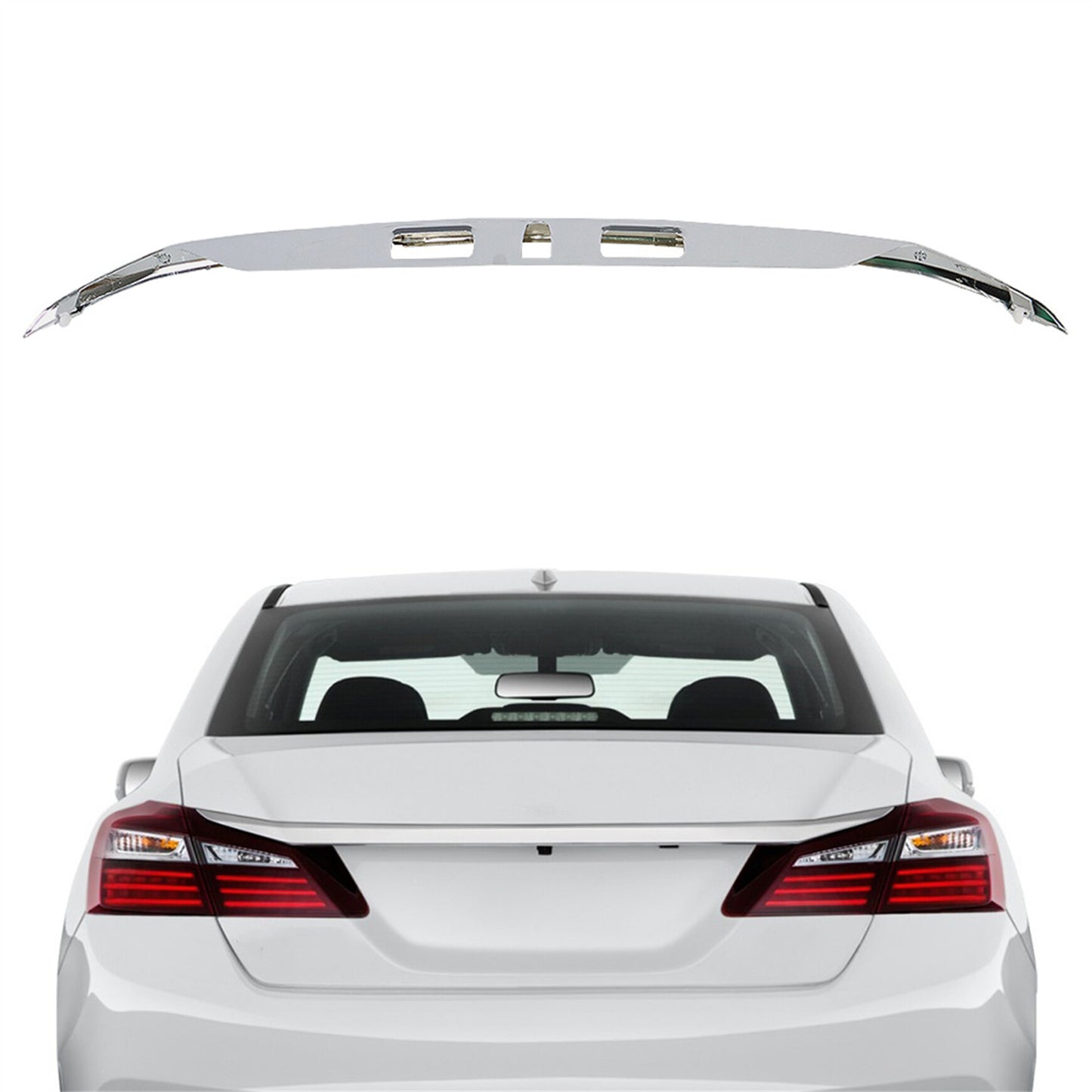 LABLT Rear License Garnish Chrome Trim Trunk Molding Replacement for Honda Accord Sedan 2016-2017 74890T2GA11