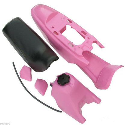 LABLT Motorcycle Complete Fairing Plastic Kit w/Seat Front Fender Rear Fender Gas Tank Body Assembly Replacement for Yamaha PW50 PY50 PW 50 PY 50 All Years Pink