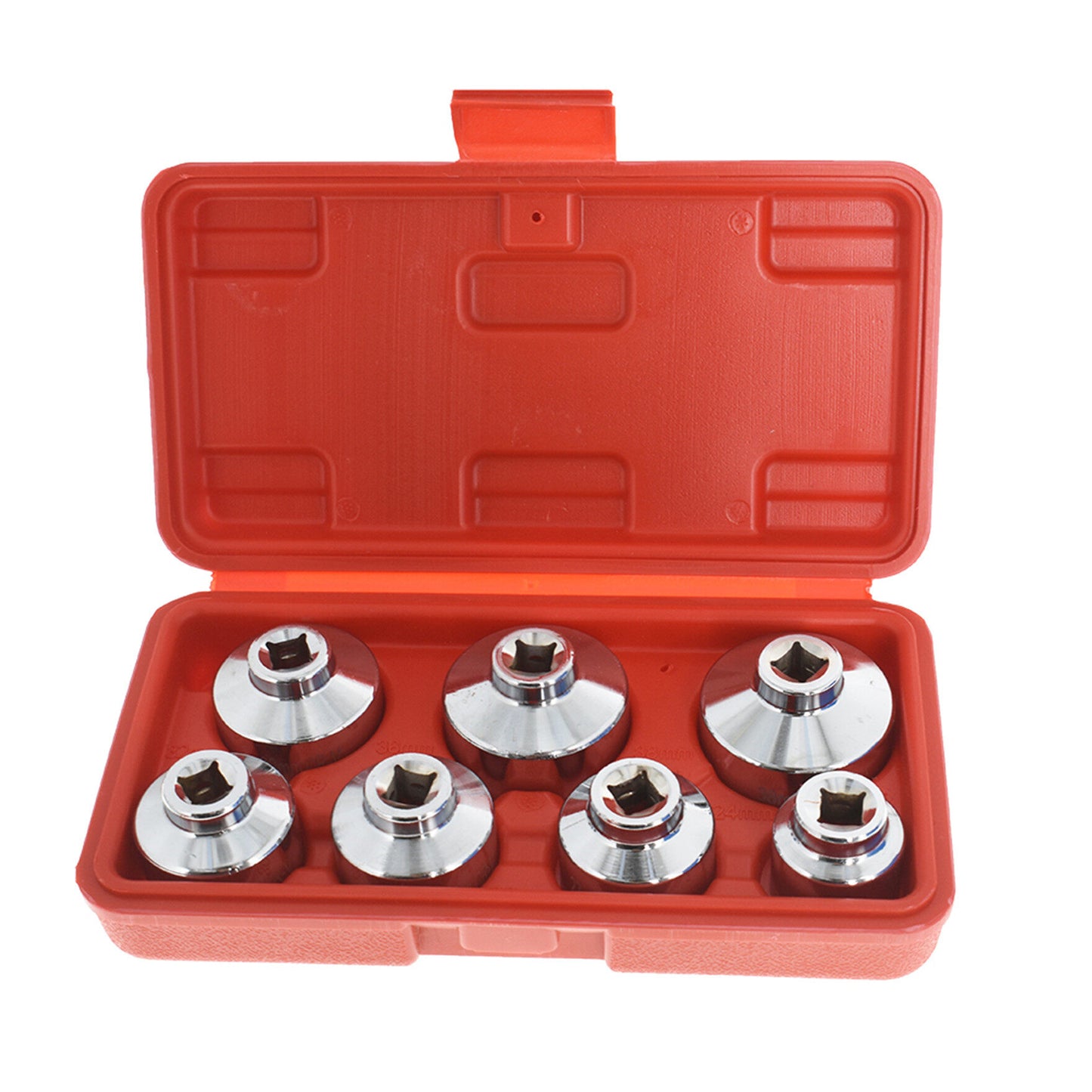 LABLT 7 Pieces 3/8 Oil Filter Cap Wrench Socket Set Tool Kit 24mm 27mm 29mm 30mm 32mm 36mm 38mm Replacement for Mercedes Benz VW and BMW Paper Cartridge Housing