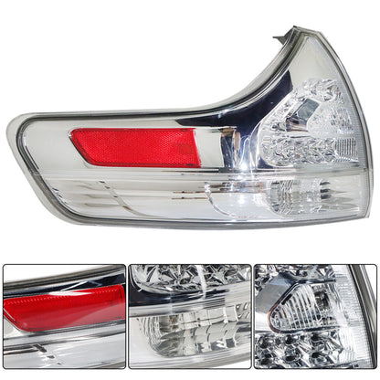 LABLT Car Tail Light Rear Brake Light Reverse Lamp Replacement for 2011-2015 Toyota Sienna 8156008040 Left Outer Tail Lights Cover Brake Stop Turn Signal Driver Side