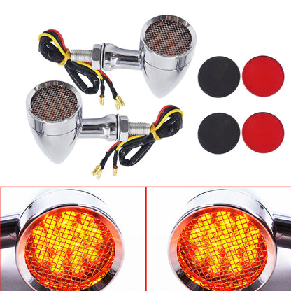 LABLT 2PCS Motorcycle LED Turn Signal Light Blinker Indicator Front Rear Tail Light Replacement for Sportster XL 1200 883 Iron