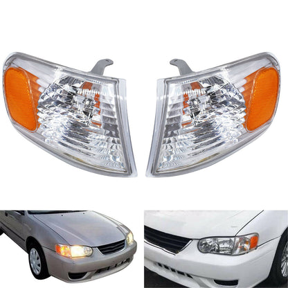 LABLT A Pair Left Right Side Corner Marker Turn Signal Lights Replacement for 01-02 TOYOTA COROLLA