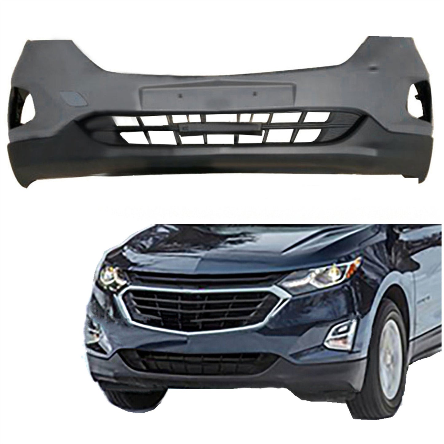 LABLT Front bumper Cover Replacement Integrated Replacement for Chevy Chevrolet Equinox 2018 2019