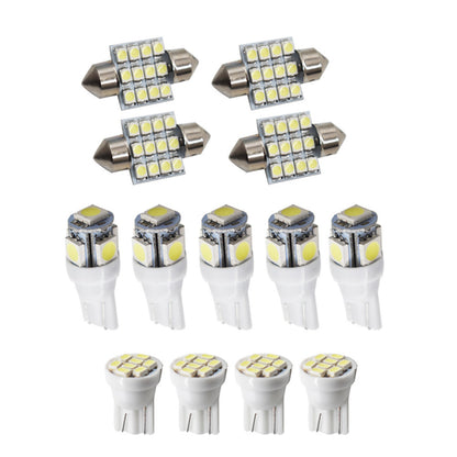 13 Pack T10 31mm Pure White LED Lights Interior Package Kit for Dome License Plate Lamp Bulbs