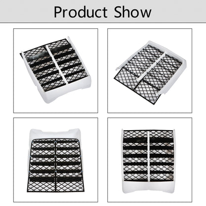 LABLT Motorcycle Gas Tank Left Right Side Wrap Covers w/ Grill Radiator Cover Plastic Kit Replacement for Yamaha Banshee 1987-2006 White