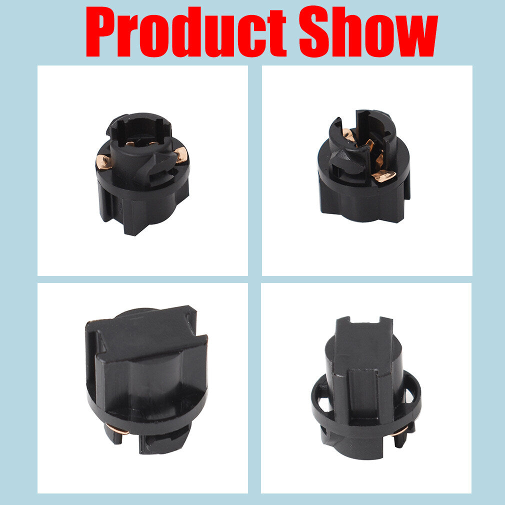 LABLT 10 Pieces T5 Twist Socket For Instrument Panel Cluster Plug Lamp Dash Light Bulb T5 17 18 27 37 58 70 73 74 79 85 86 206 207 286 306 307 308 406 407 2721