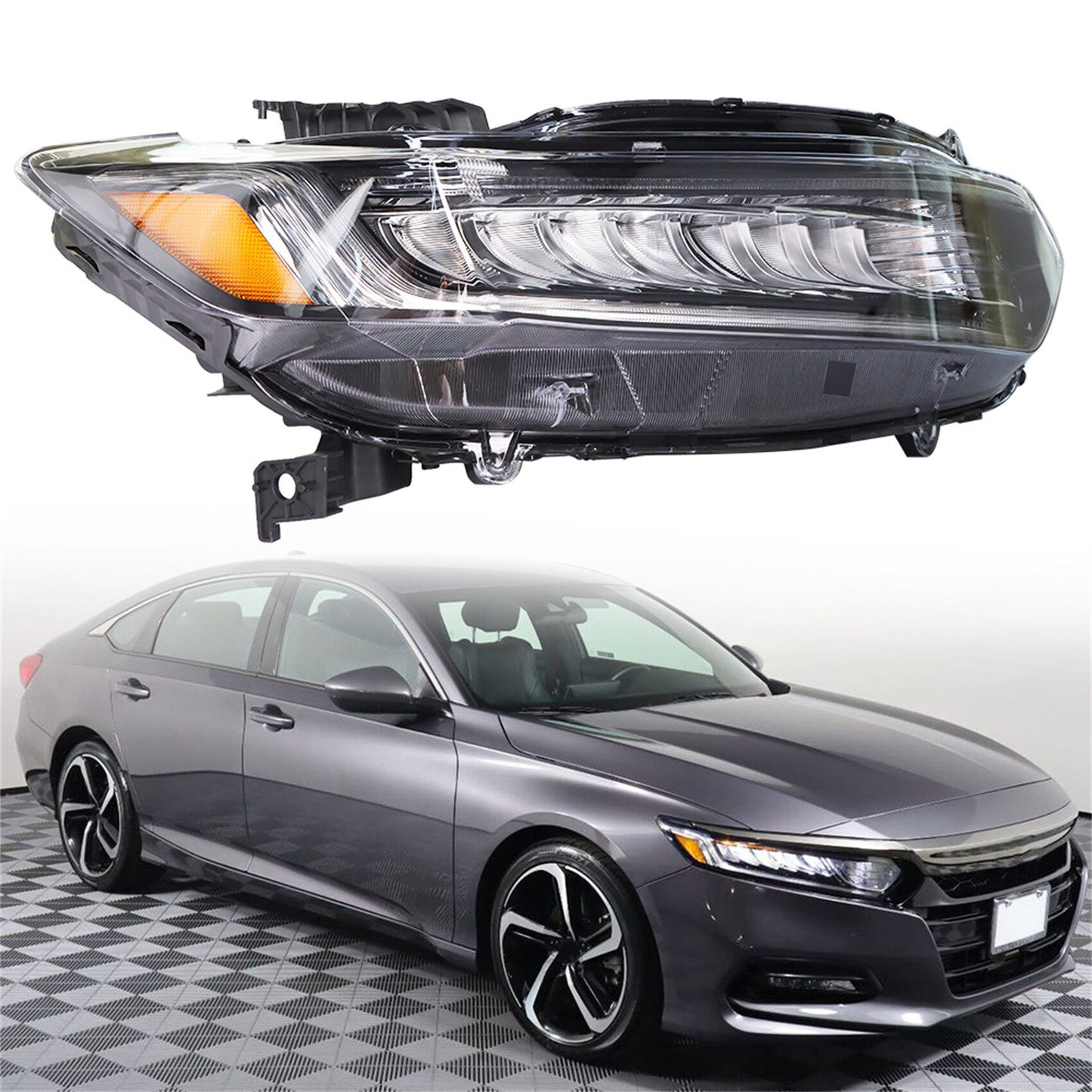 LABLT Headlights Replacement for 2018-2021 Honda Accord Full LED Headlight Headlamp Right Passenger Side